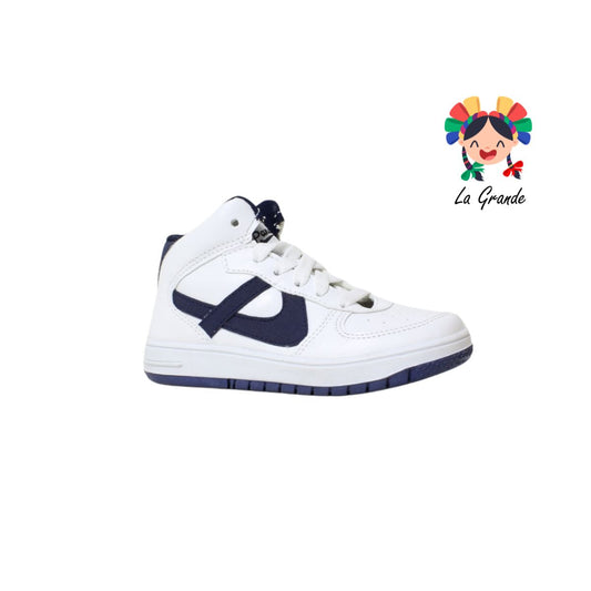 011486-PM Blanco azul tenis nacional de bota infantil Original