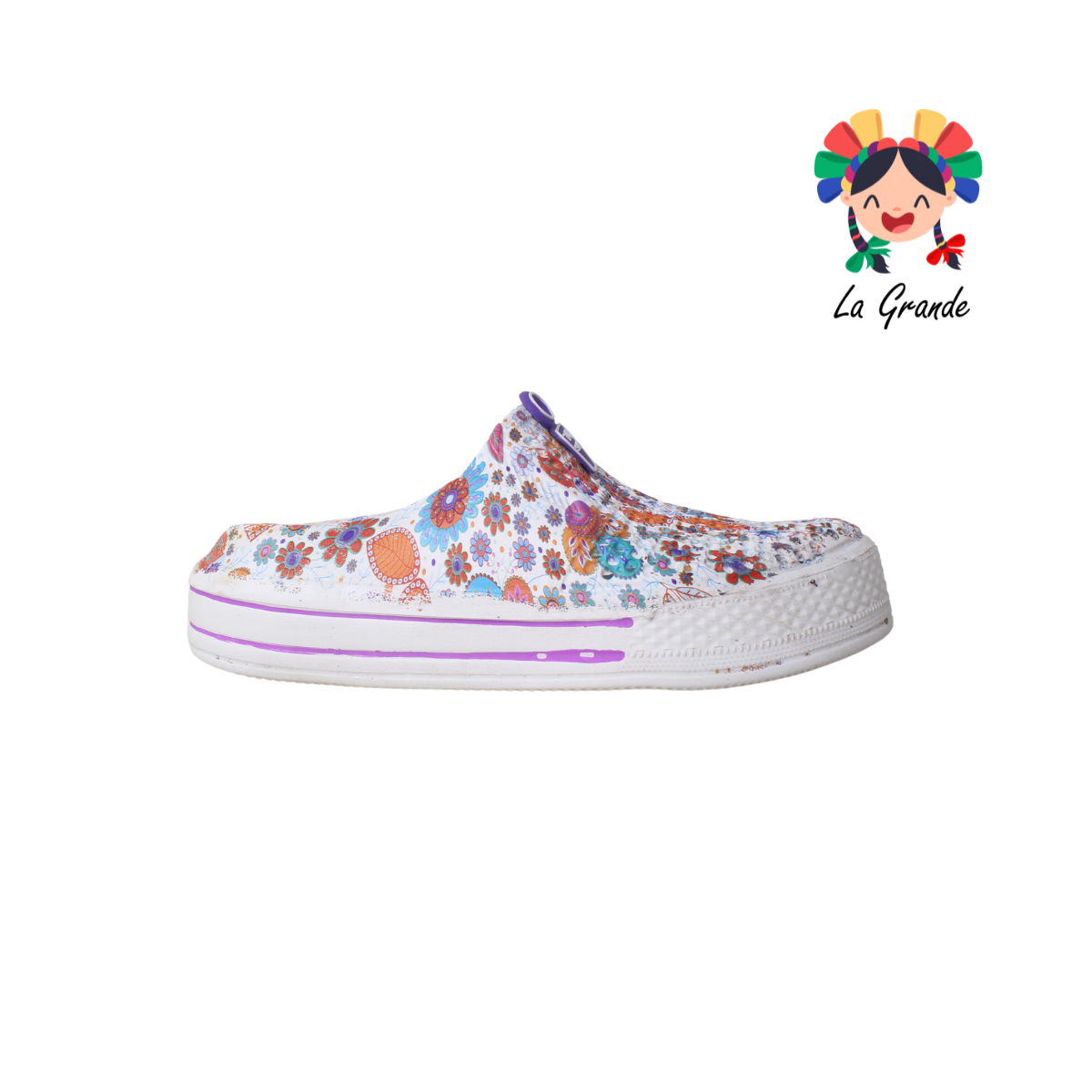 015 TOP SANDAL Multicolor Serigrafiado Sandalia de Baño y Playa para Dama