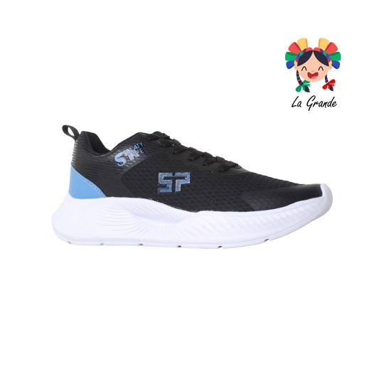 01 SBLATY FIVE Negro Azul Artico Tenis Running para Caballero