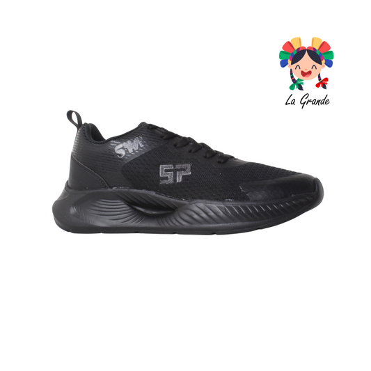 01 SBLATY FIVE Negro Negro Sintético Tenis Running para Caballero