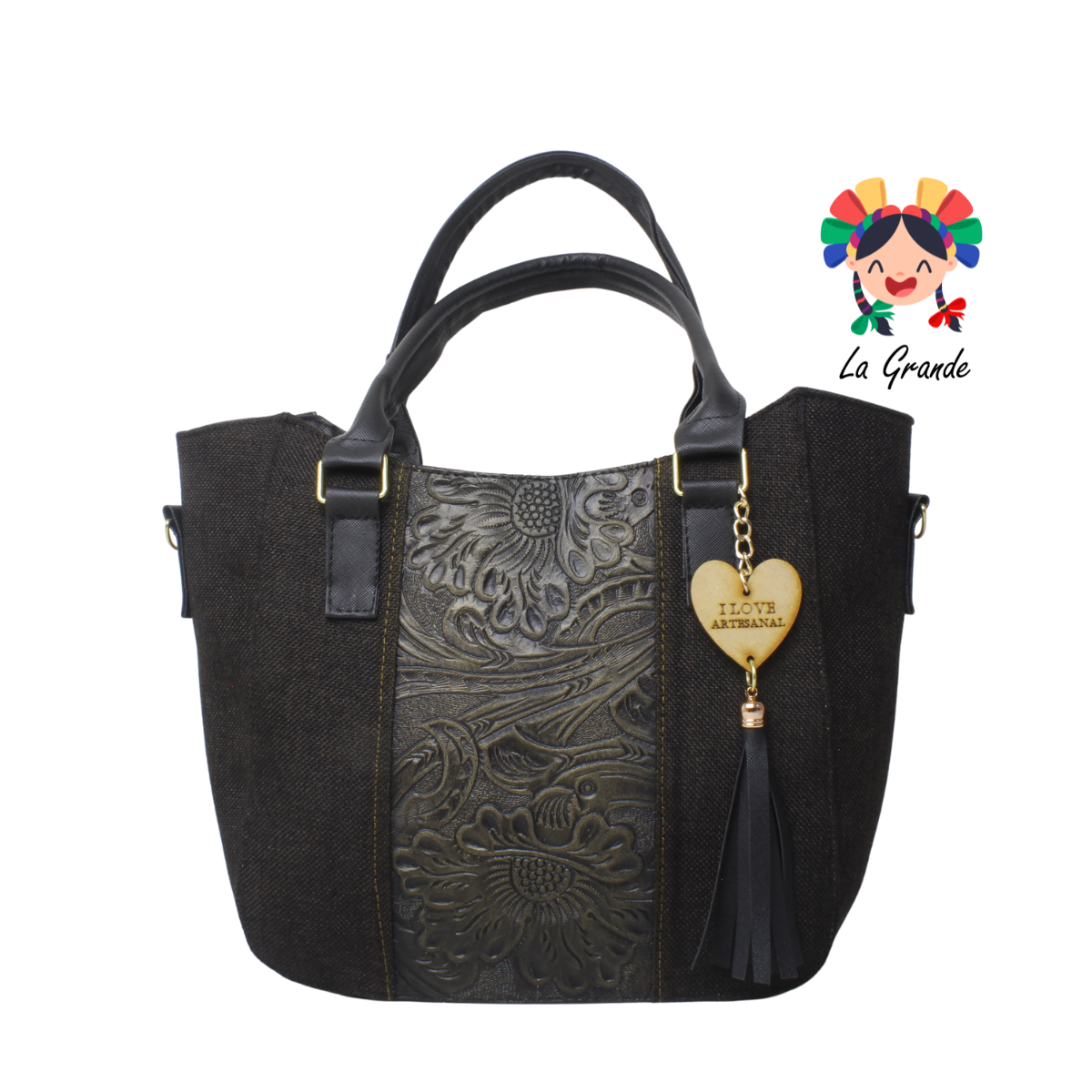 02 Bolsa Grande Negra para dama