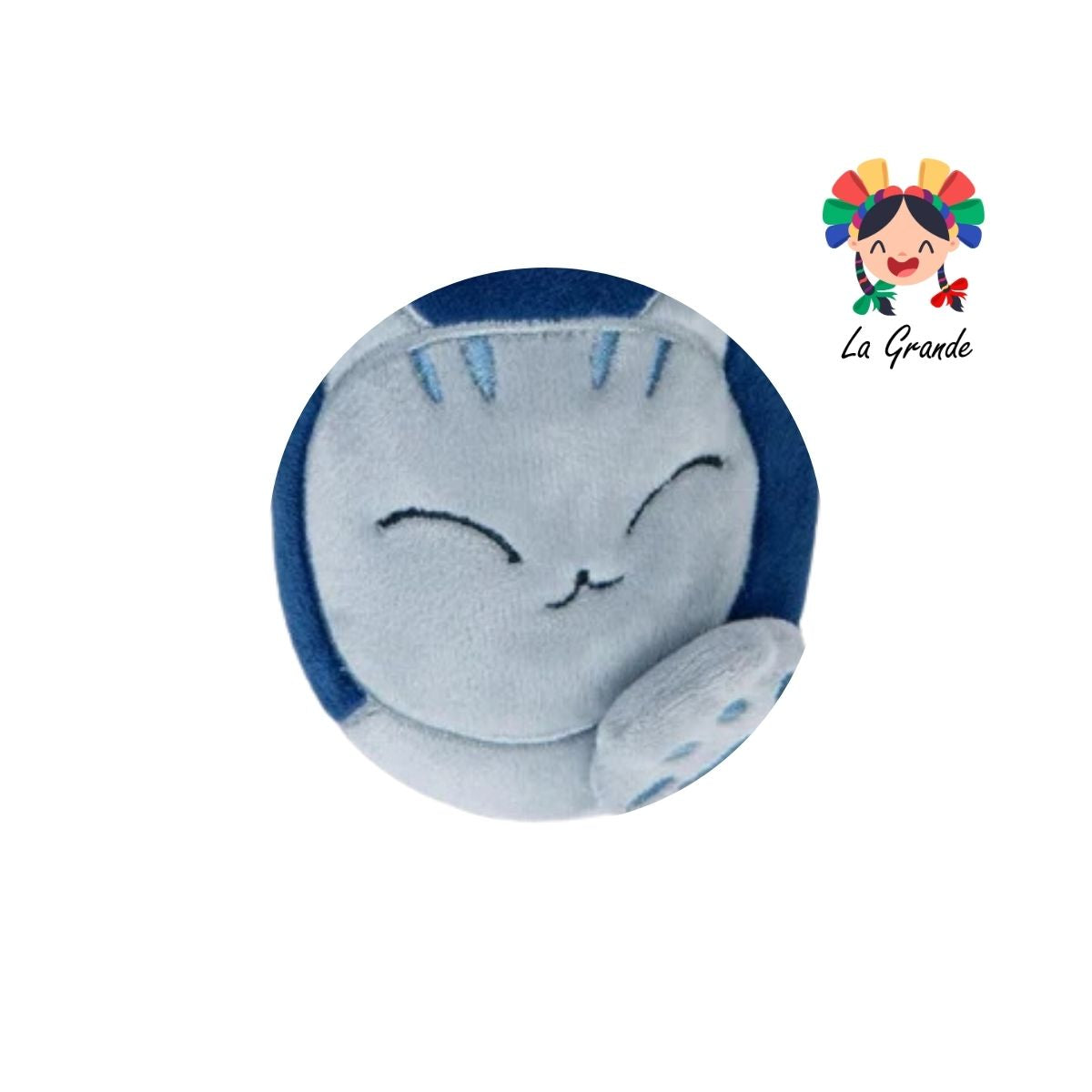 0221 LOVE TO LOUNGE Azul Gris Pantufla Gatito para Joven y Dama