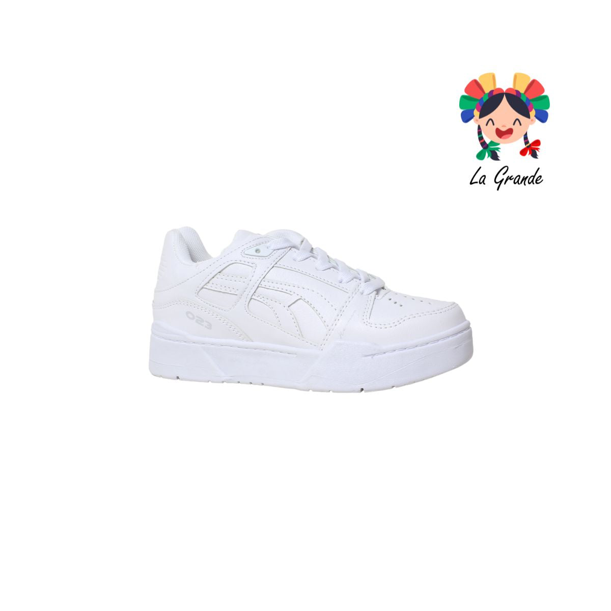 023 HARMAN Blanco Blanco Tenis Choclo para Joven,Dama y Caballero