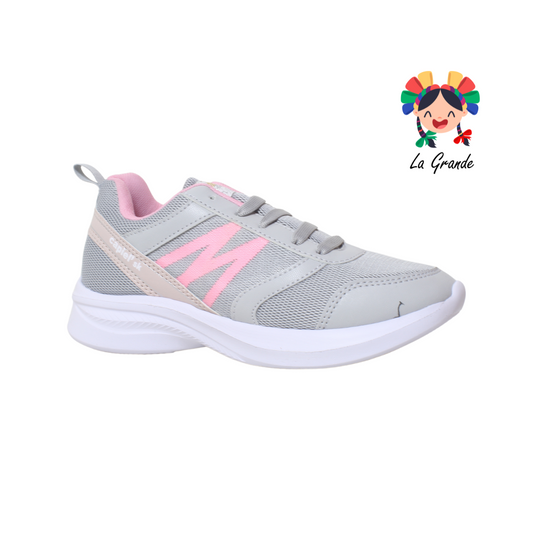 027 CAPIEL'SK Gris Rosa Textil  Tenis Running para Dama