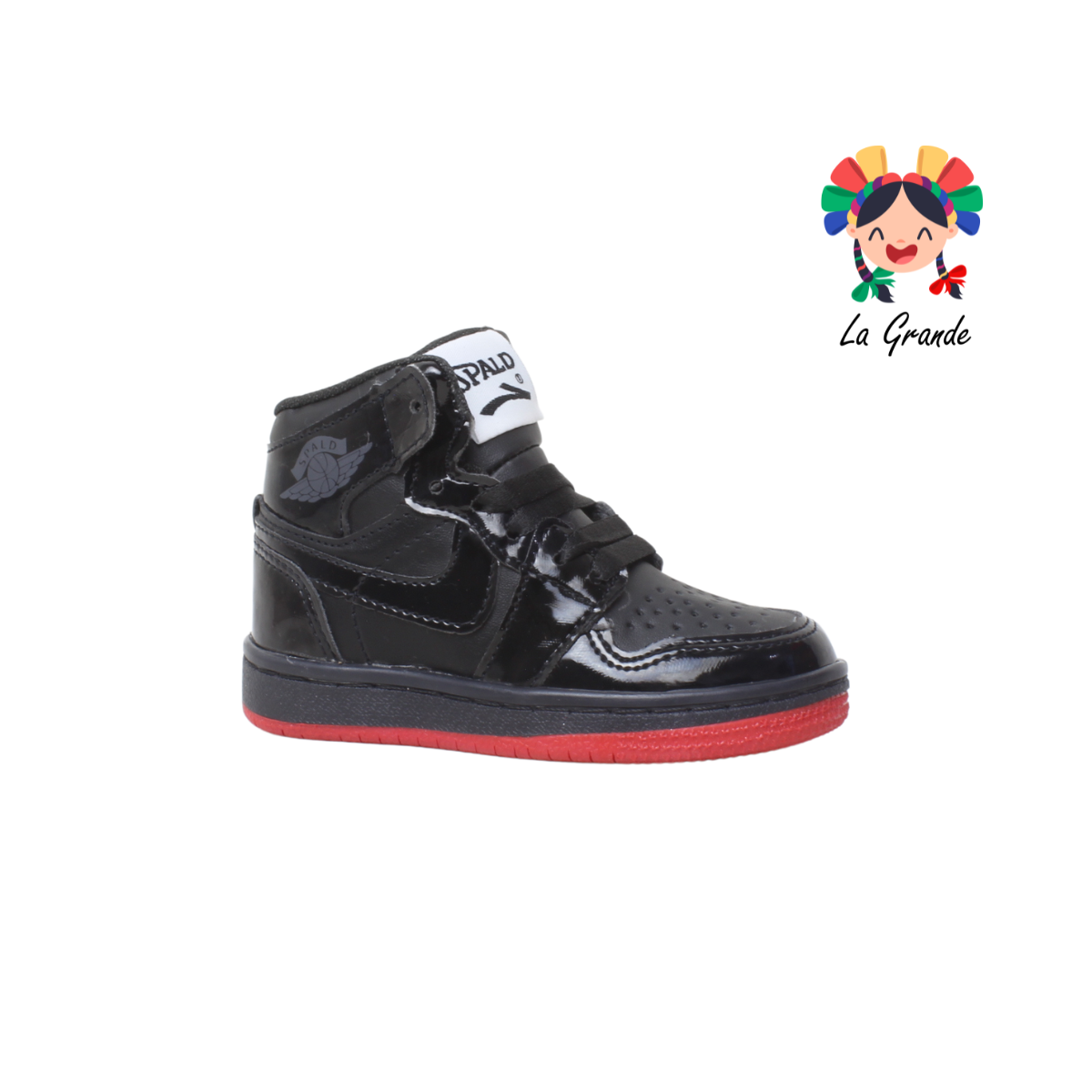 02 SPALD Ngo Ngo Rojo Charol Tenis tipo bota para Niño