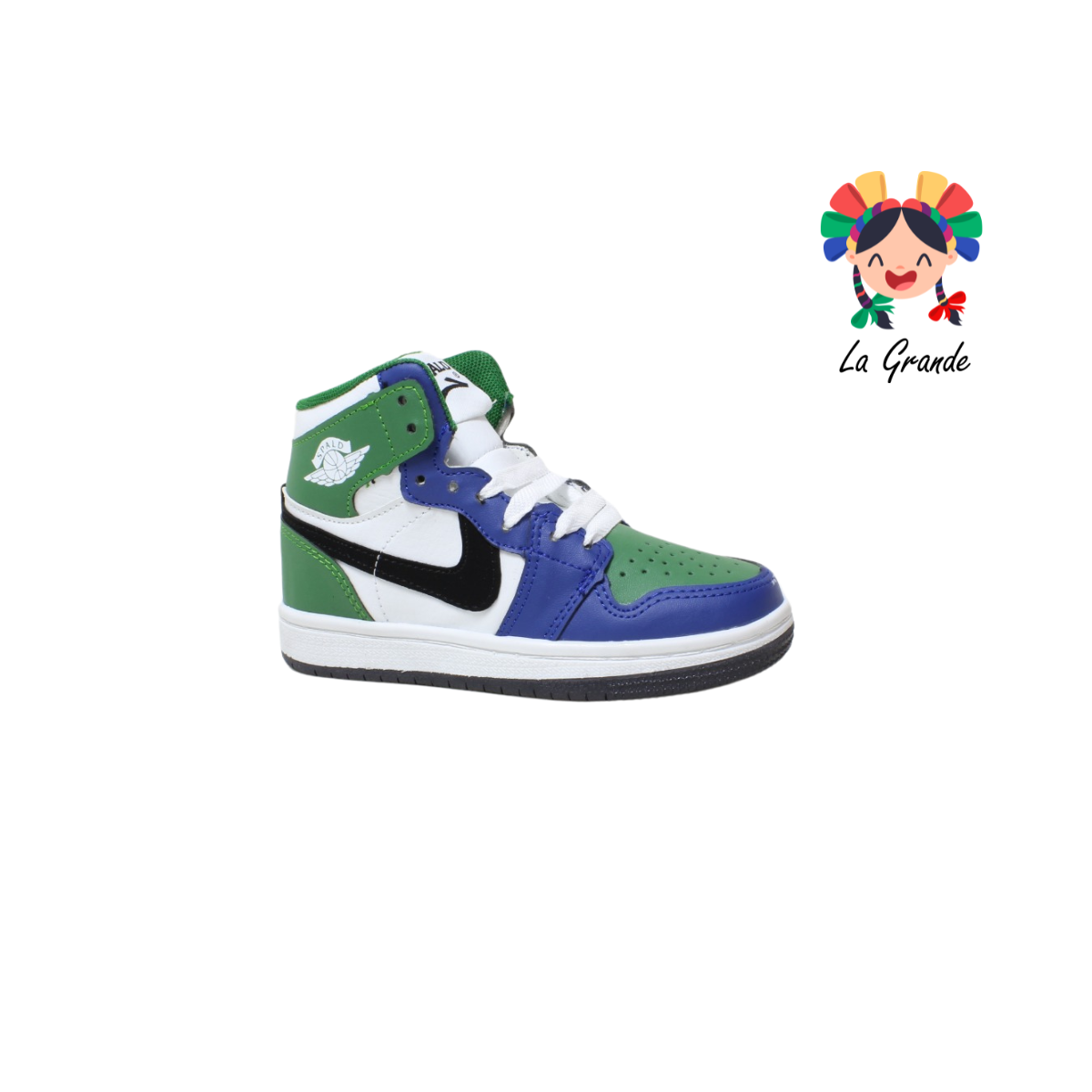 02 SPALD verde blanco rey tenis tipo bota infantil niño