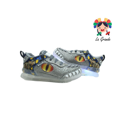 02 VANPI gris oxford tenis dinosaurio niño