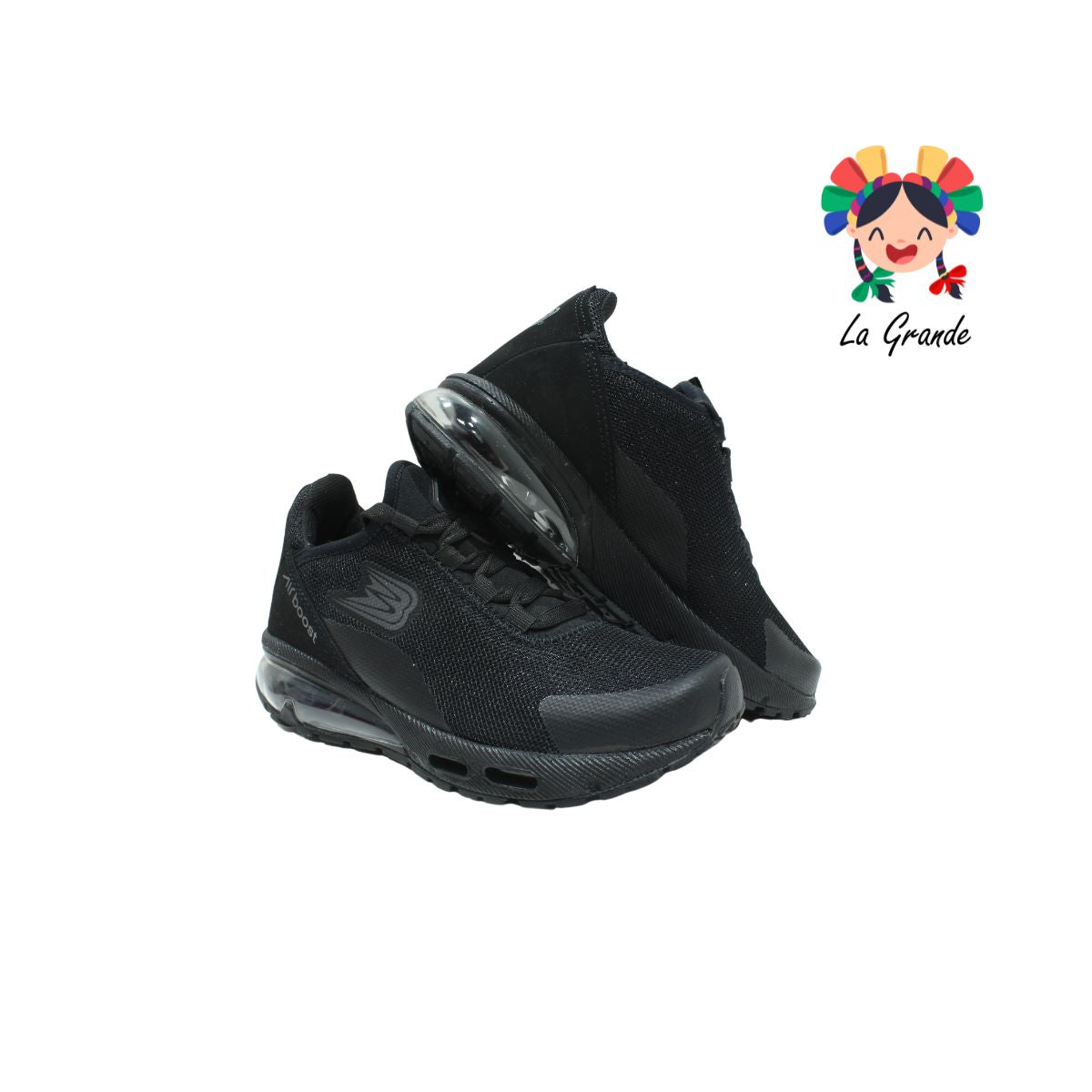 031D01W BOOST negro Tenis deportivo de válvula para Joven y Dama