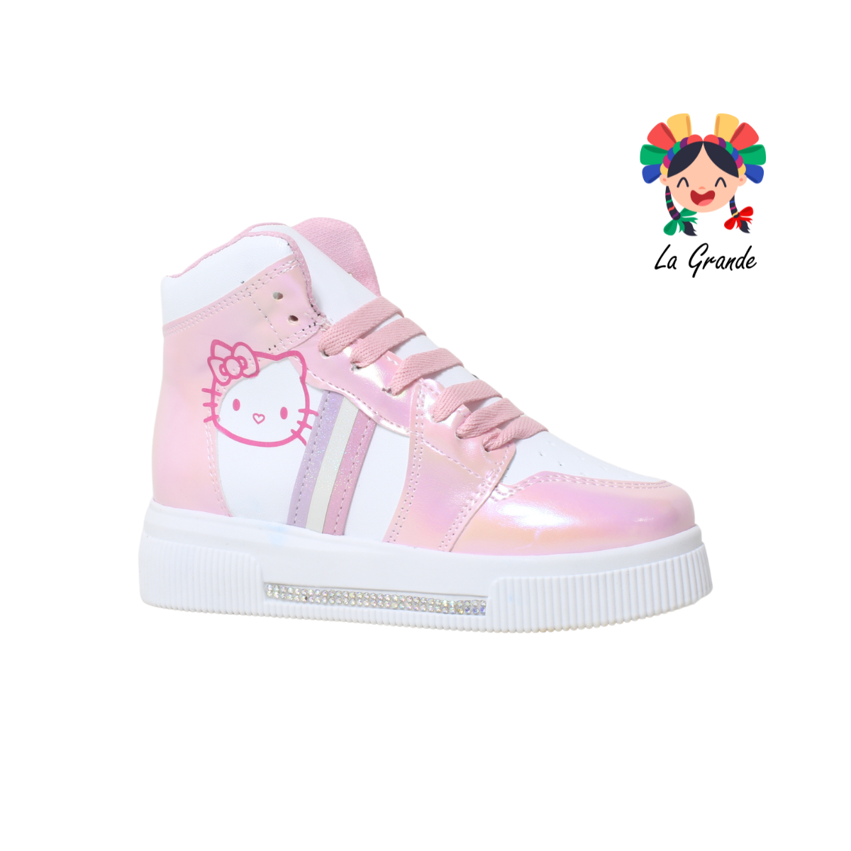 033 GABRIELA Rosa Candy Sint tenis tipo bota Casual para Niña