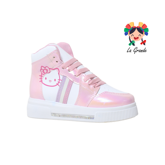 033 GABRIELA Rosa Candy tenis tipo bota infantil para niña