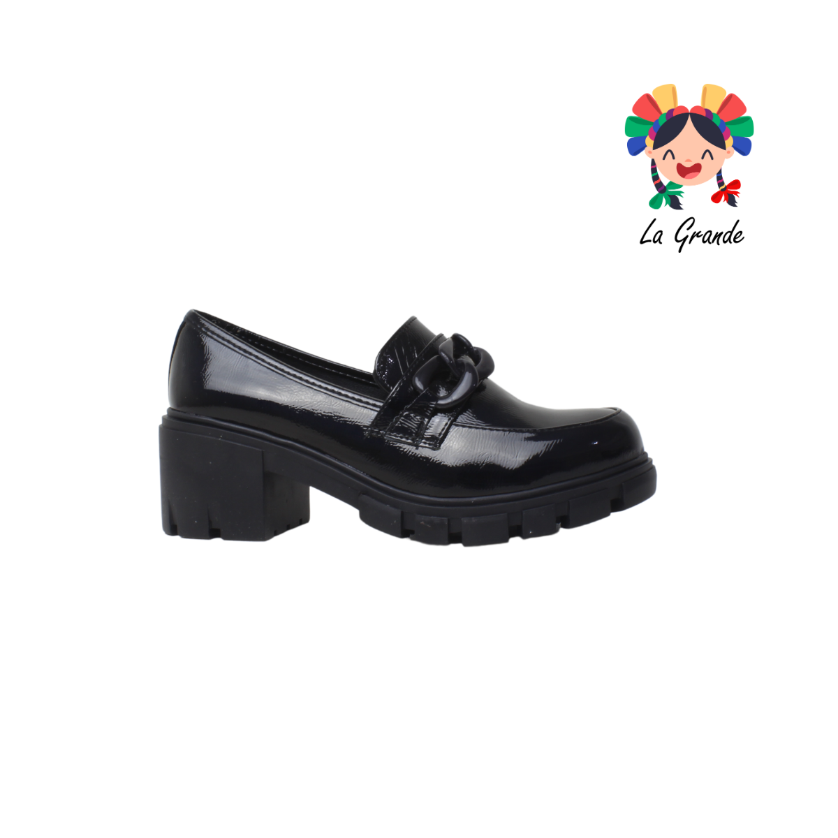 0409 VI LINE FASHION Negro Zapato con Plataforma  para Dama