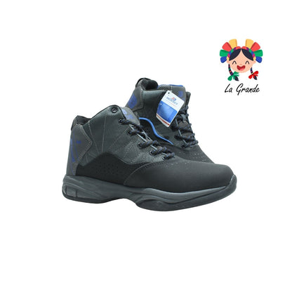 049G01 BOOST Negro Azul Sintético Tenis de Basquetbol para Caballero