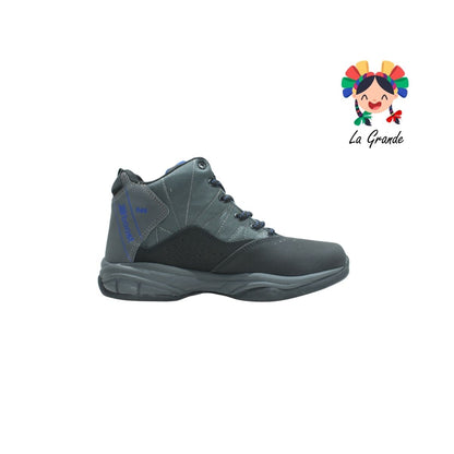 049G01 BOOST Negro Azul Sintético Tenis de Basquetbol para Caballero