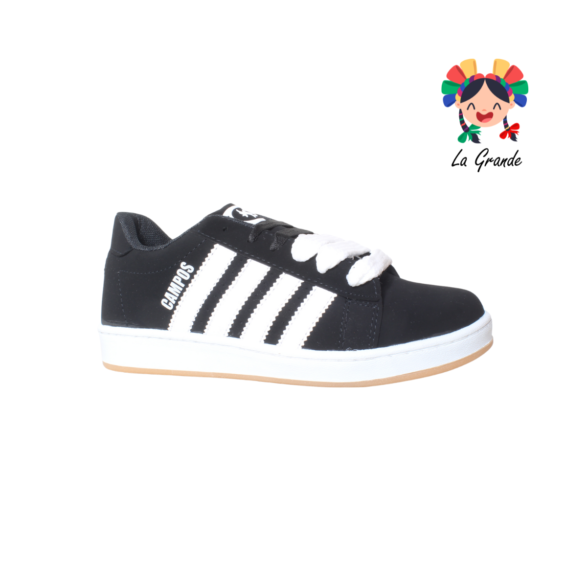 050 ACUR-ST Negro Blanco Nobuck Tenis Choclo Tipo Casual para Caballero