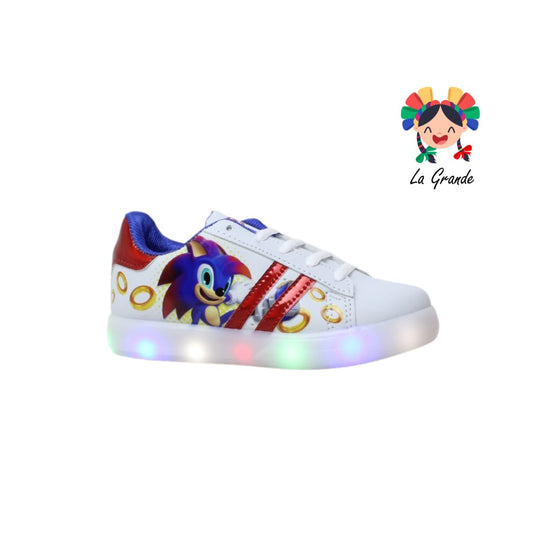 545 SPACE BOYS Rojo Rey Sint  Casual con Luces de Zonic Tenis tipo choclo para Niño