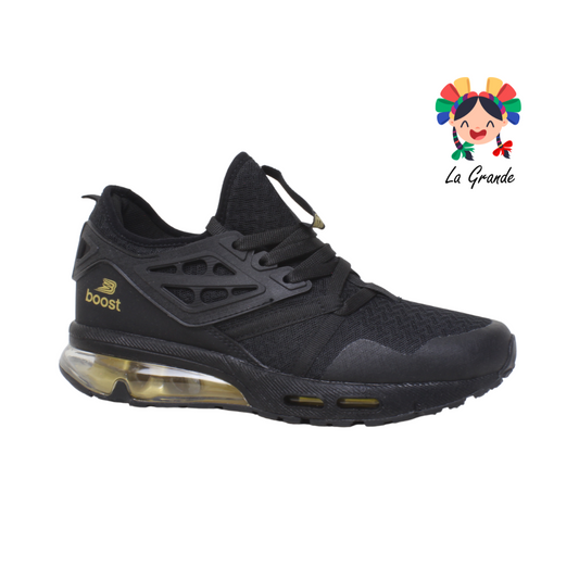 061 BOOST Negro Negro Oro Tenis deportivo con válvula para Caballero