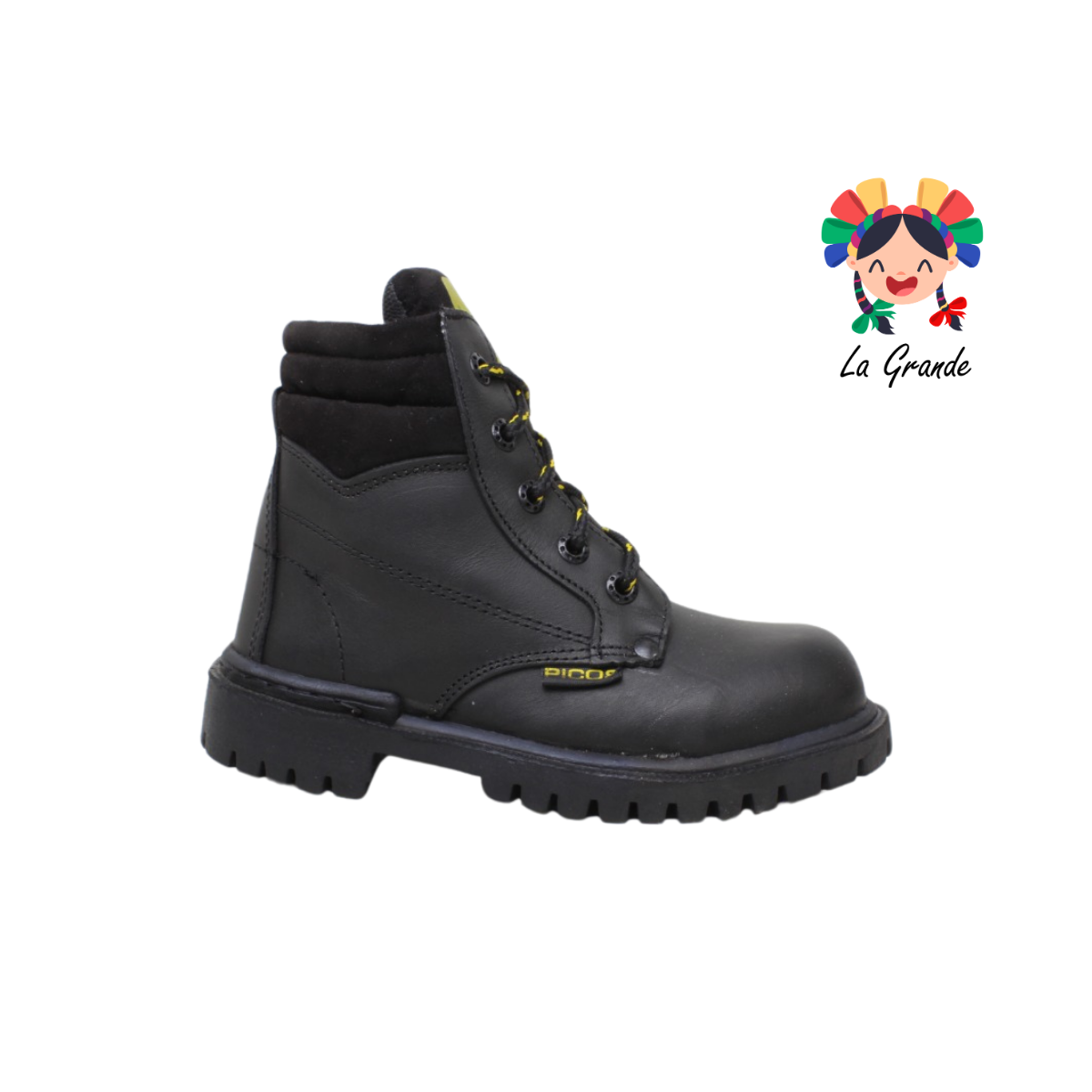 080 PICOS Negro Bota Piel para Caballero