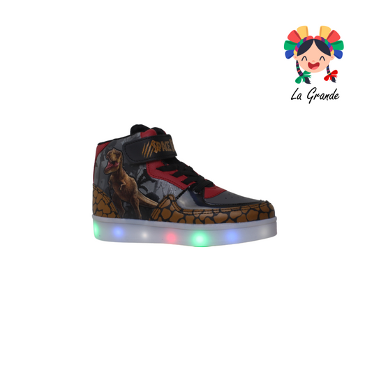 082-D SPACE BOYS Oxford Negro Tenis con Luz Led para niño