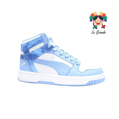 0901 FF-PUMA Azul cielo blanco tenis tipo bota importado original para Joven y Dama