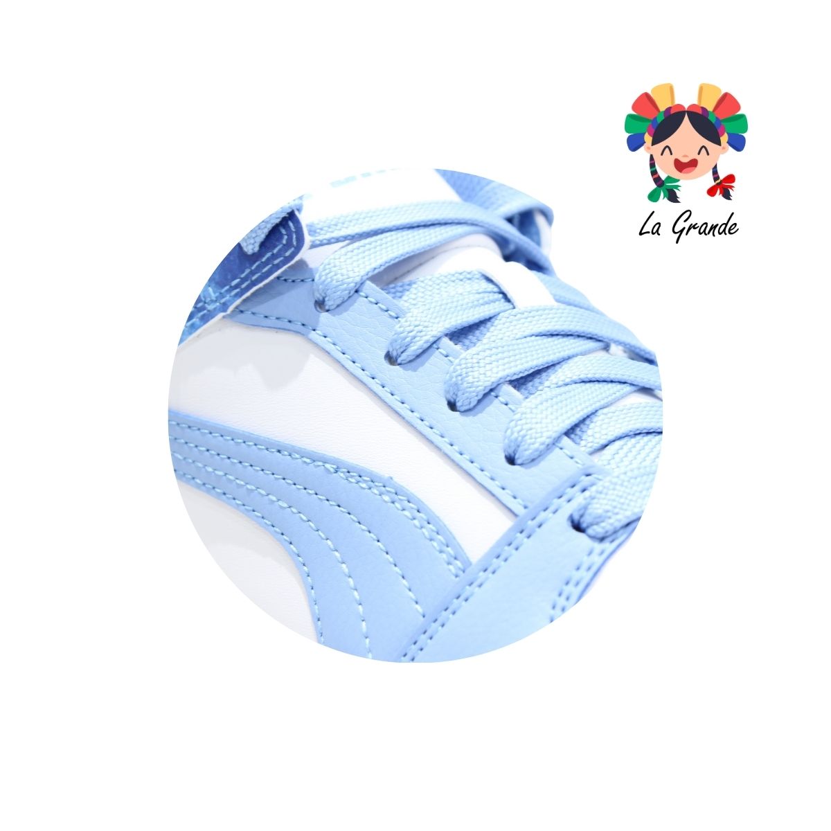 0901 FF-PUMA Azul cielo blanco tenis tipo bota importado original para Joven y Dama