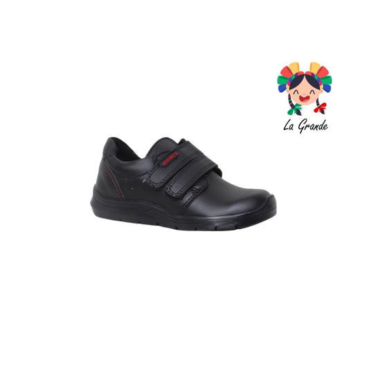 1002 ADRIANO GIANETTI Negro Zapato Bota Escolar para Niño