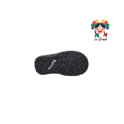 1005 ROKINO negro zapato de piel infantil niño