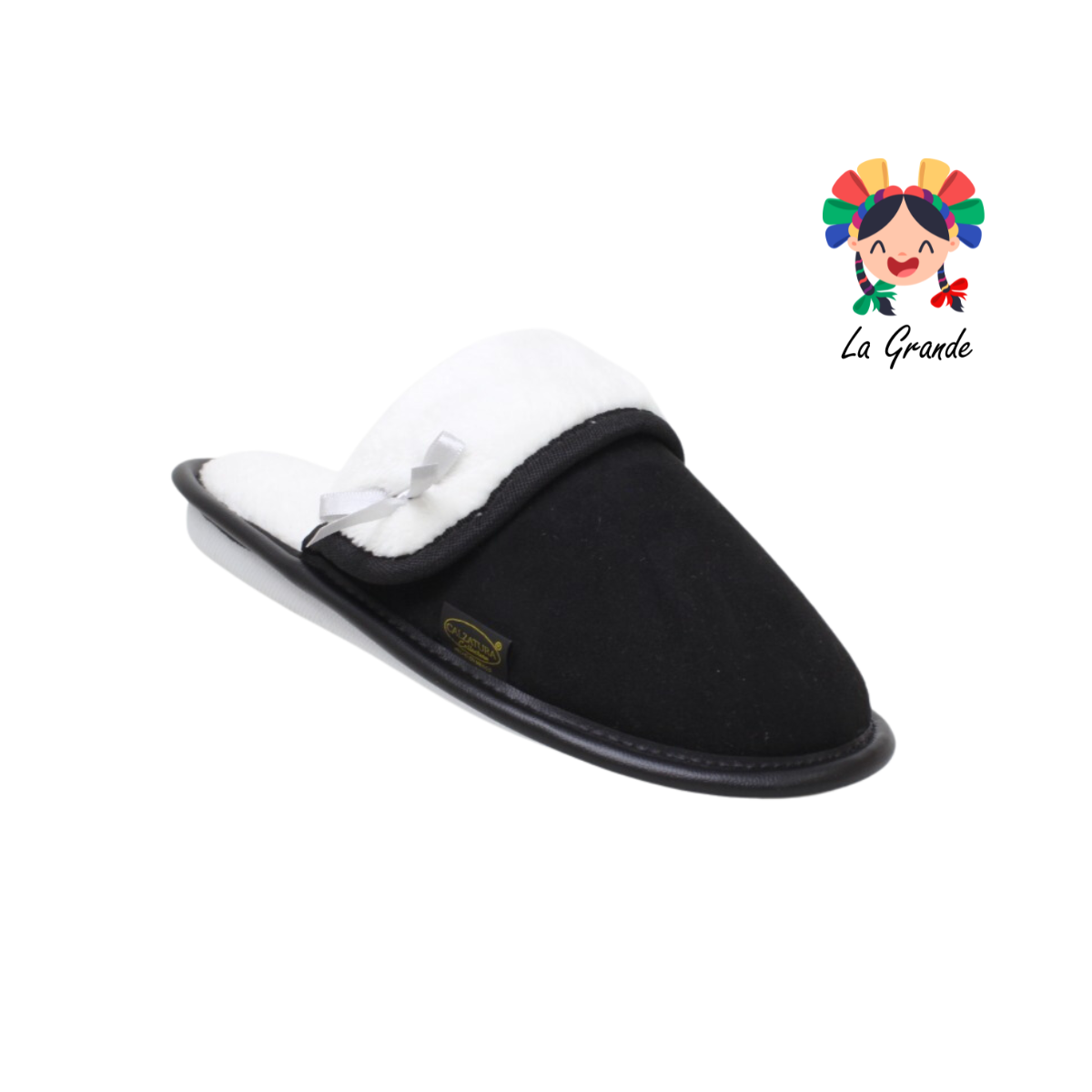 10087 STAHL negro pantufla para dama