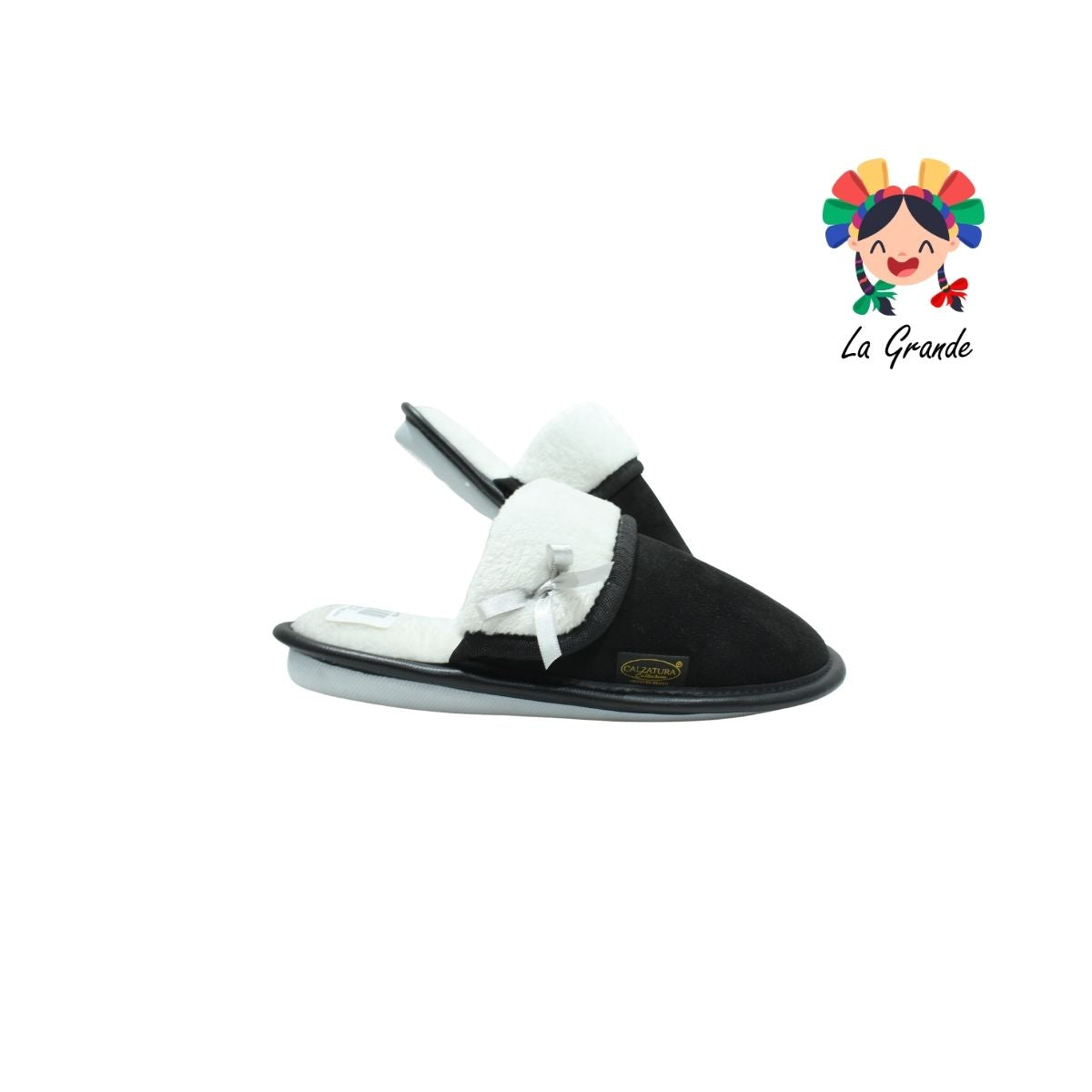 10087 STAHL negro pantufla para dama