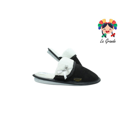 10087 STAHL negro pantufla para dama