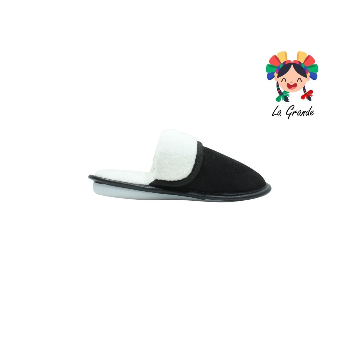 10087 STAHL negro pantufla para dama