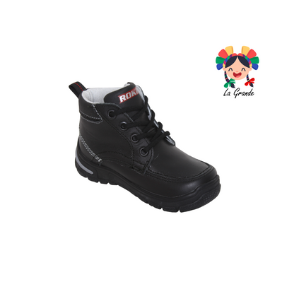 1009 ROKINO Negro zapato escolar/casual infantil para niño