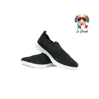 101309 Flexi negro Slip On tenis para Dama