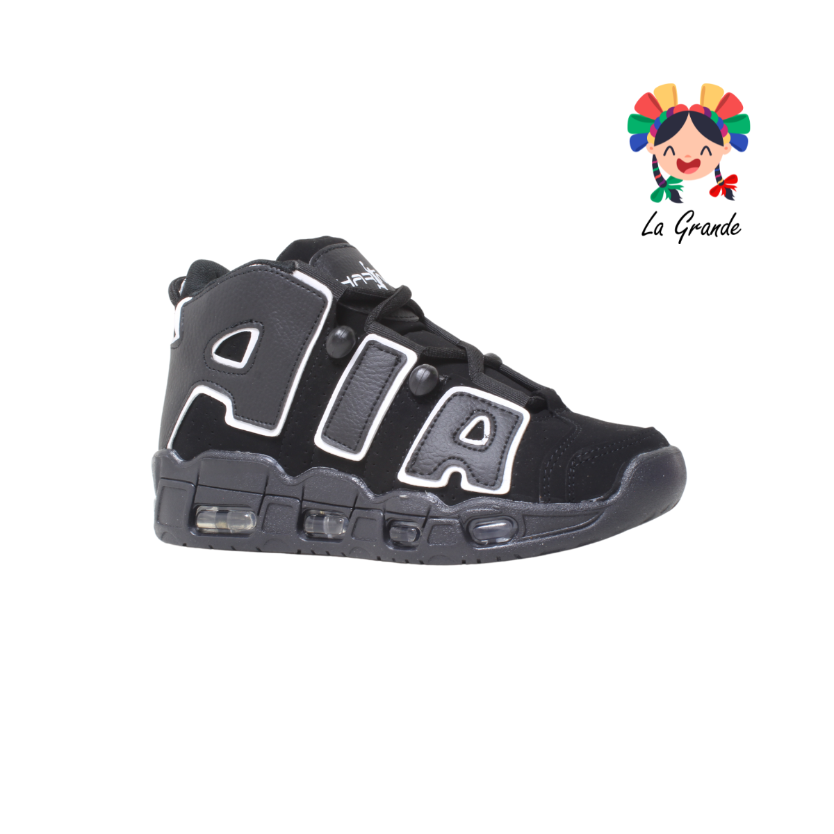 1018 HARMAN Negro Blanco Nobuck Tenis Casuales para Dama y Joven