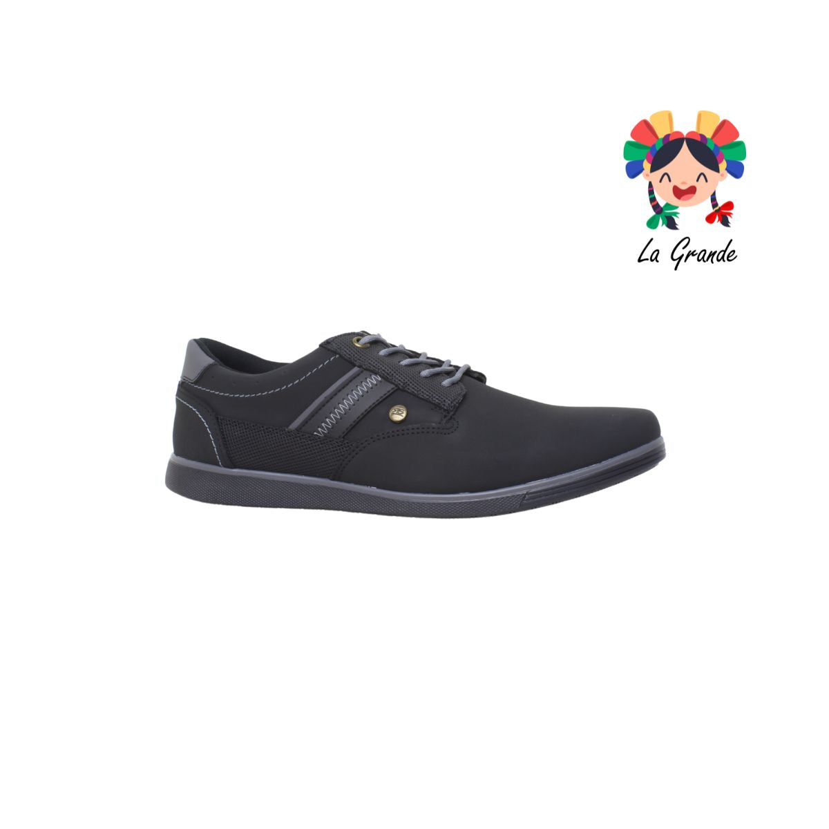 102 ECOLINE Negro Sint Zapato Casual para Niño y Caballero