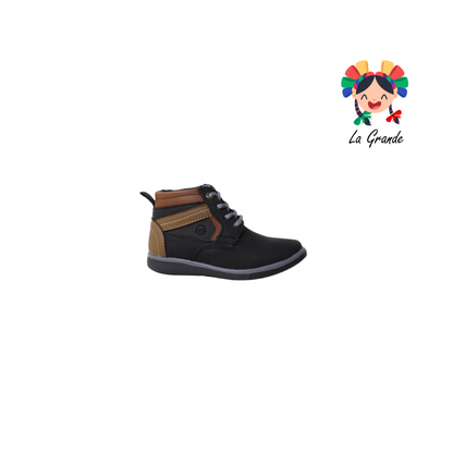 104 ECOLINE Negro Napa Zapatos Casual Bebe Niño