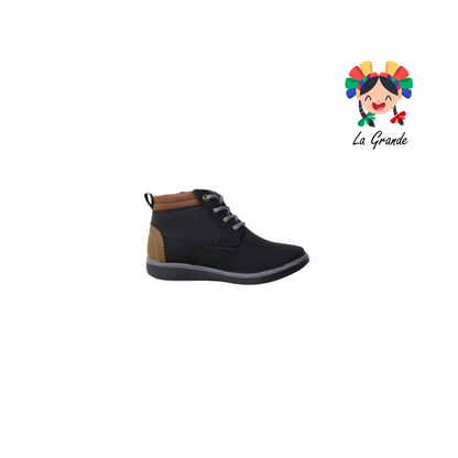 104 ECOLINE Negro Napa Zapatos Casual Bebe Niño