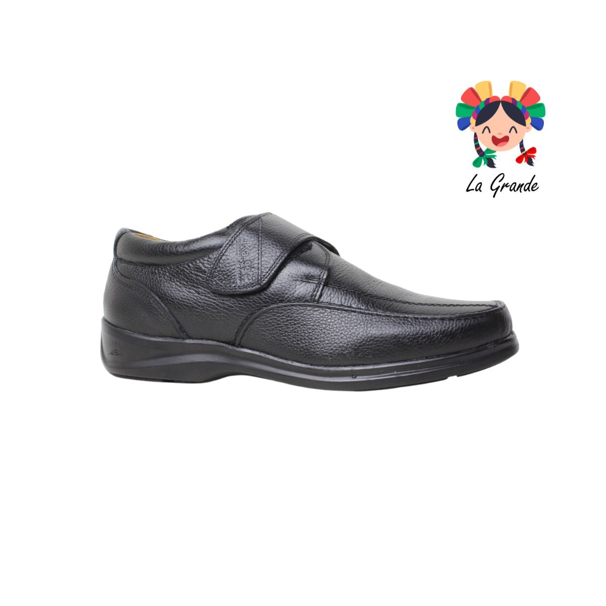 1080 KA99 Negro Flother Piel Zapato Confort para Caballero