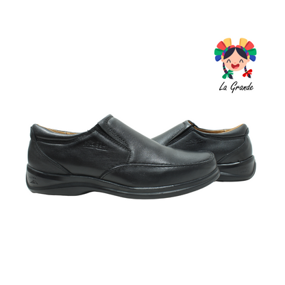 1087 KA99 Negro Piel Liso Zapato Confort para Caballero