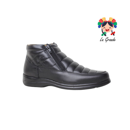 1091 KA99 negro de piel zapato tipo bota para caballero