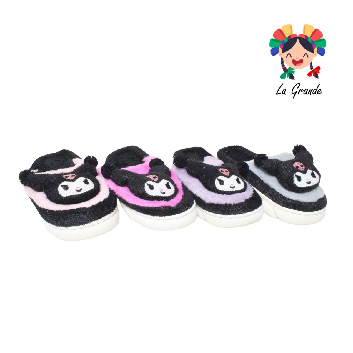 A-5064 TIGRE Kuro Multicolor Sint Textil Pantufla para Dama