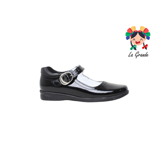 1114 MUJER BONITA Negro Charol Zapato Escolar para Dama