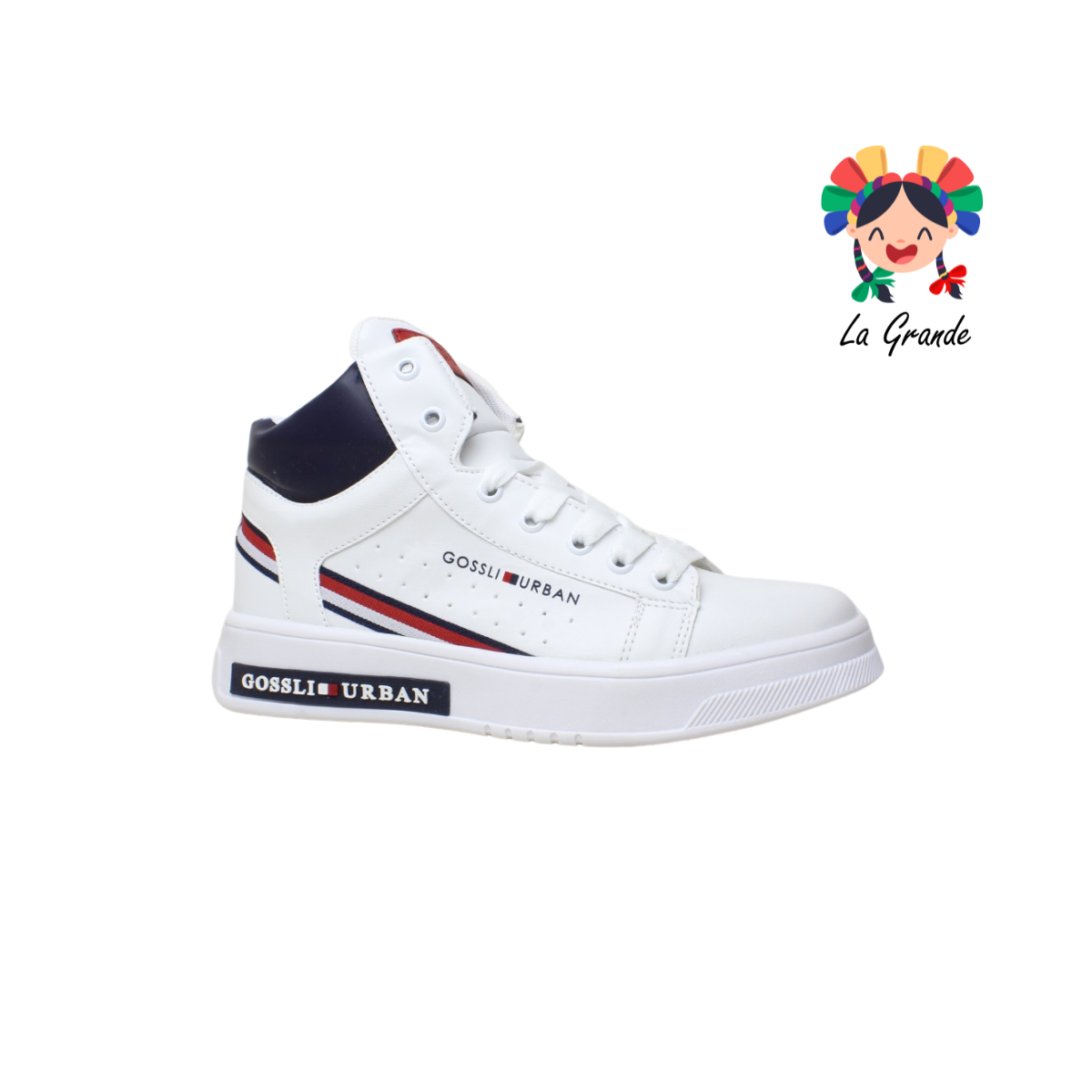 111 GOSSLY Blanco Marino Sint Tenis Bota Casual para Caballero