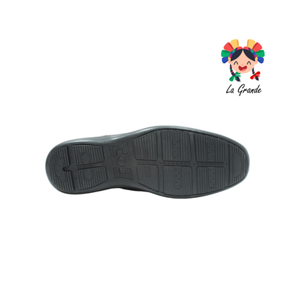 1155 PARRANDEROS Negro Piel Zapato Casual para Caballero