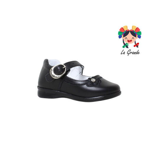 1166 MUJERCITA BONITA negro piel Zapato escolar para niña infantil