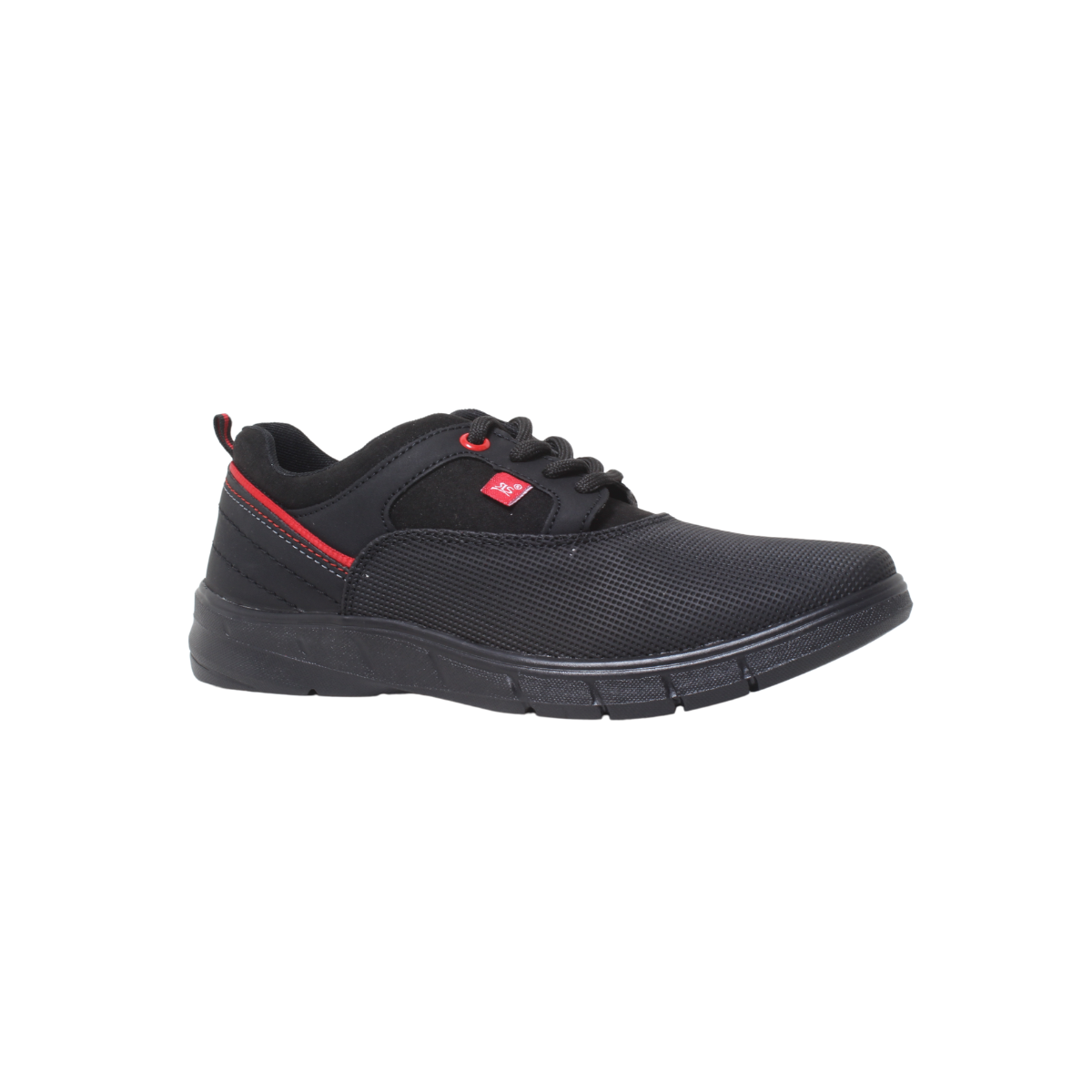 11834 RODRISAN Negro Rojo Sint Zapato Casual para Joven y Caballero