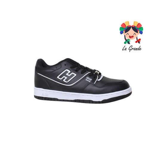 1202 H-GROSS Negro Blanco Piel Tenis Choclo Casual para Caballero