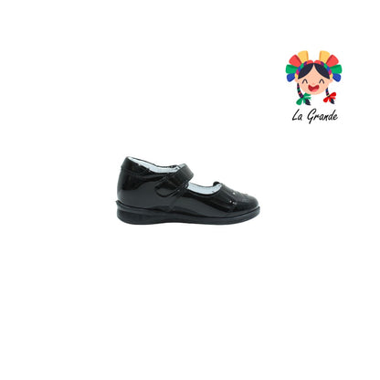 1212 MUJER BONITA Negro Piel Charol Zapato Escolar Mariposa para Niña