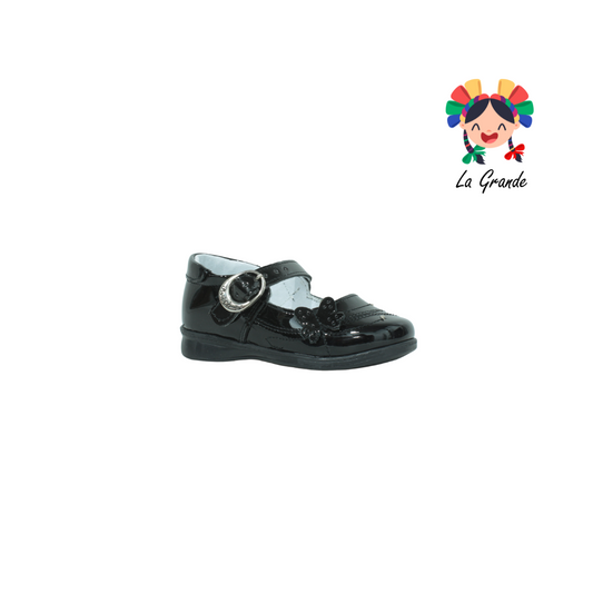 1212 MUJER BONITA negro zapato escolar charol de piel mariposa niña