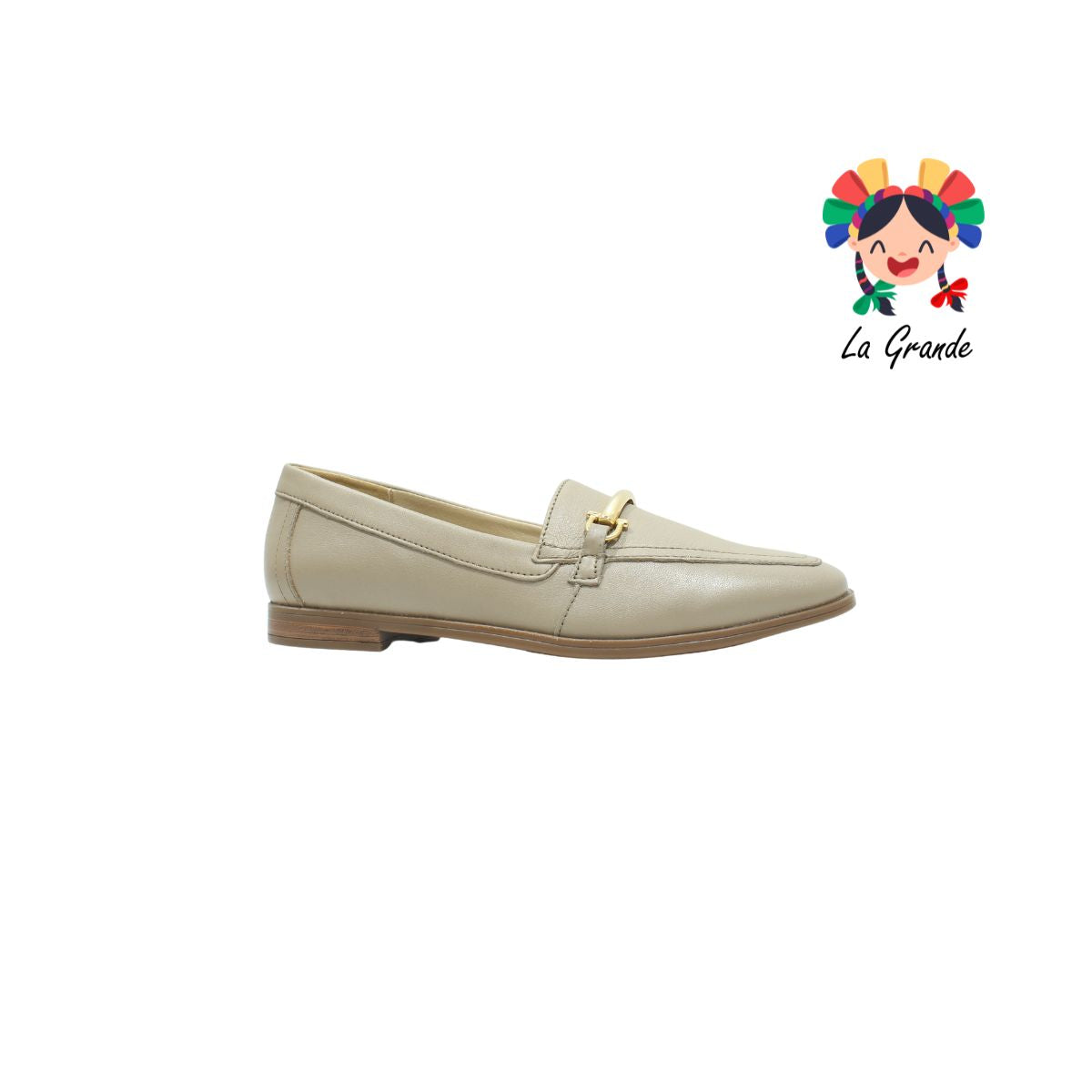 126602 Flexi taupe Slip On mocasín de piel para Dama