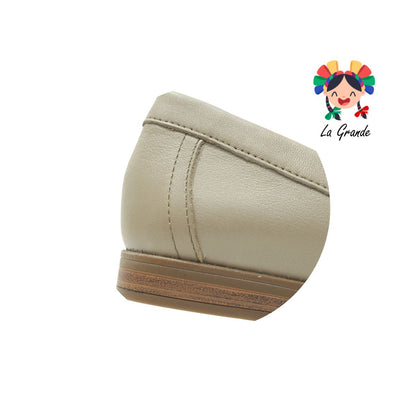 126602 Flexi taupe Slip On mocasín de piel para Dama